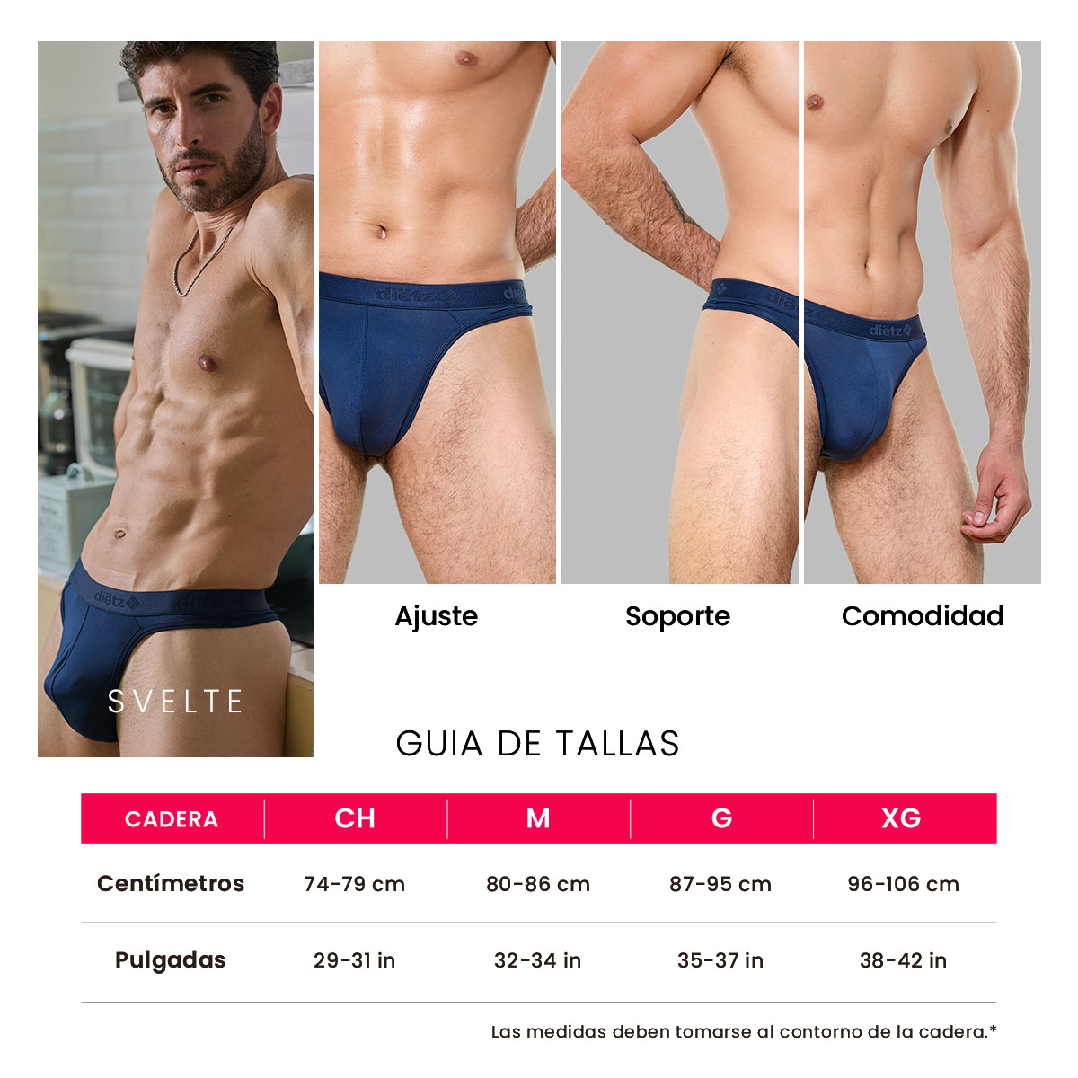 Tanga Para Hombre Ropa Interior Svelte Dietz Azul Marino
