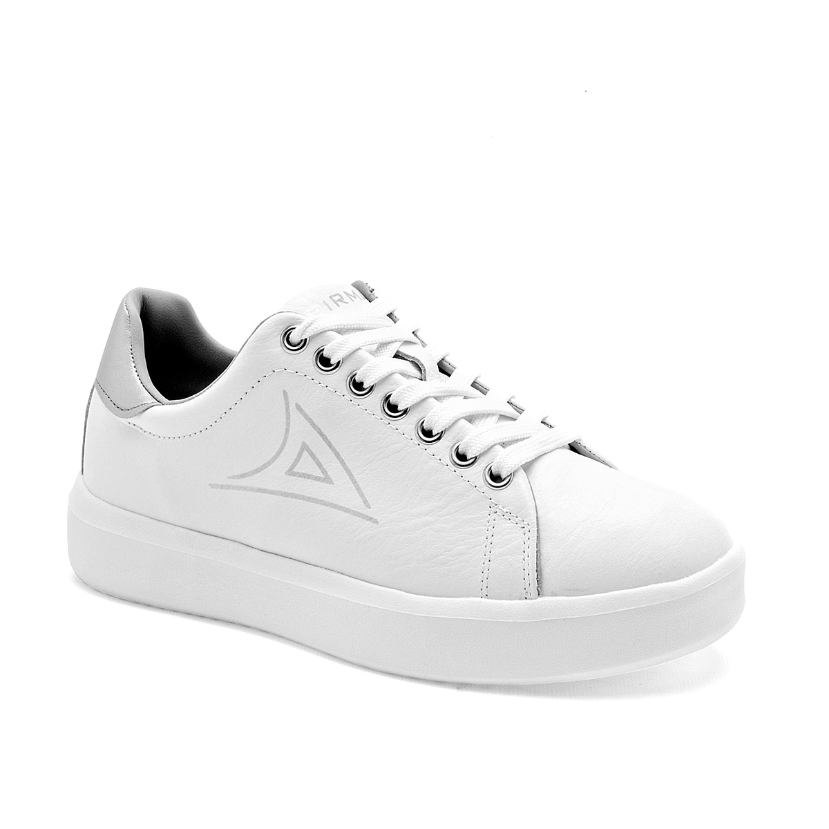 PIRMA 5066 MUJER ZAPATO CASUAL EN PIEL COLOR BLANCO PLATA