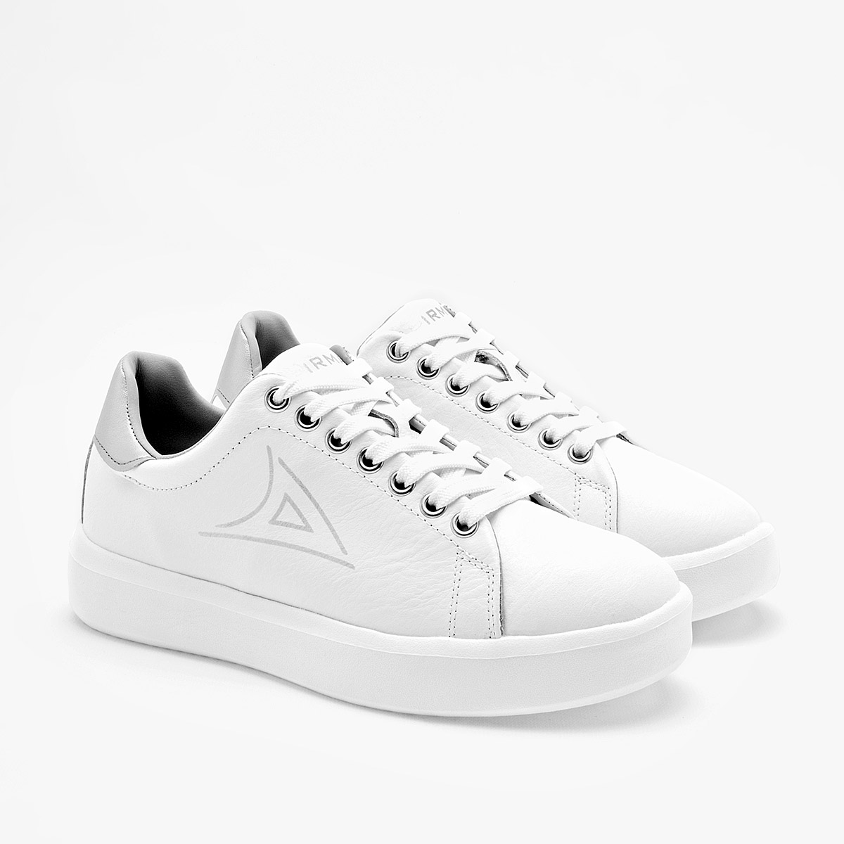 PIRMA 5066 MUJER ZAPATO CASUAL EN PIEL COLOR BLANCO PLATA