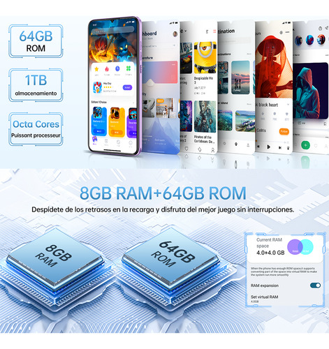 Celular Oukitel C53 Android 14 Smartphone 8gb + 64gb/1tb Ampliable Teléfono Móvil 6.6 Inch Hd+ Smartphone 13mp + 5mp Camera 4300mah 4g Doble Sim
