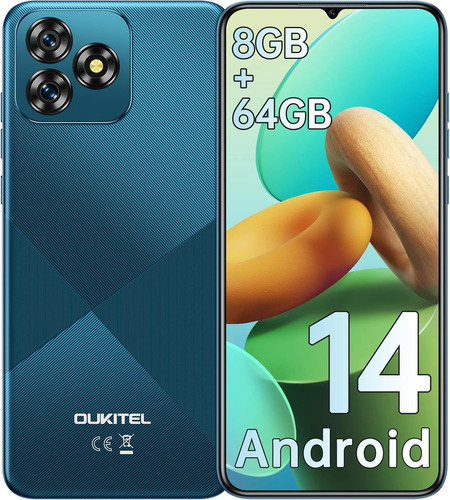 Celular Oukitel C53 Android 14 Smartphone 8gb + 64gb/1tb Ampliable Teléfono Móvil 6.6 Inch Hd+ Smartphone 13mp + 5mp Camera 4300mah 4g Doble Sim