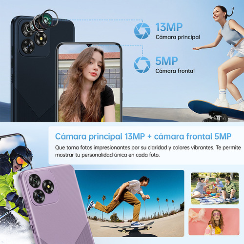 Celular Oukitel C53 Android 14 Smartphone 8gb + 64gb/1tb Ampliable Teléfono Móvil 6.6 Inch Hd+ Smartphone 13mp + 5mp Camera 4300mah 4g Doble Sim