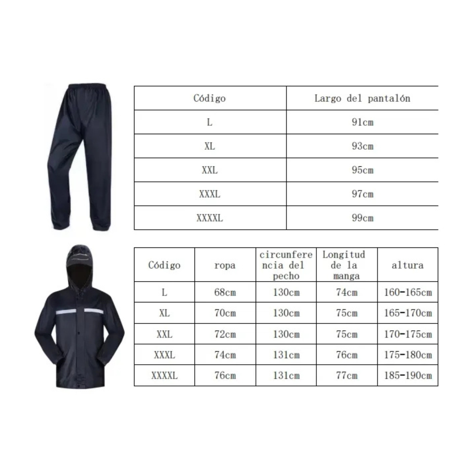 Impermeable Motociclista Moto Reflejante Con Capucha