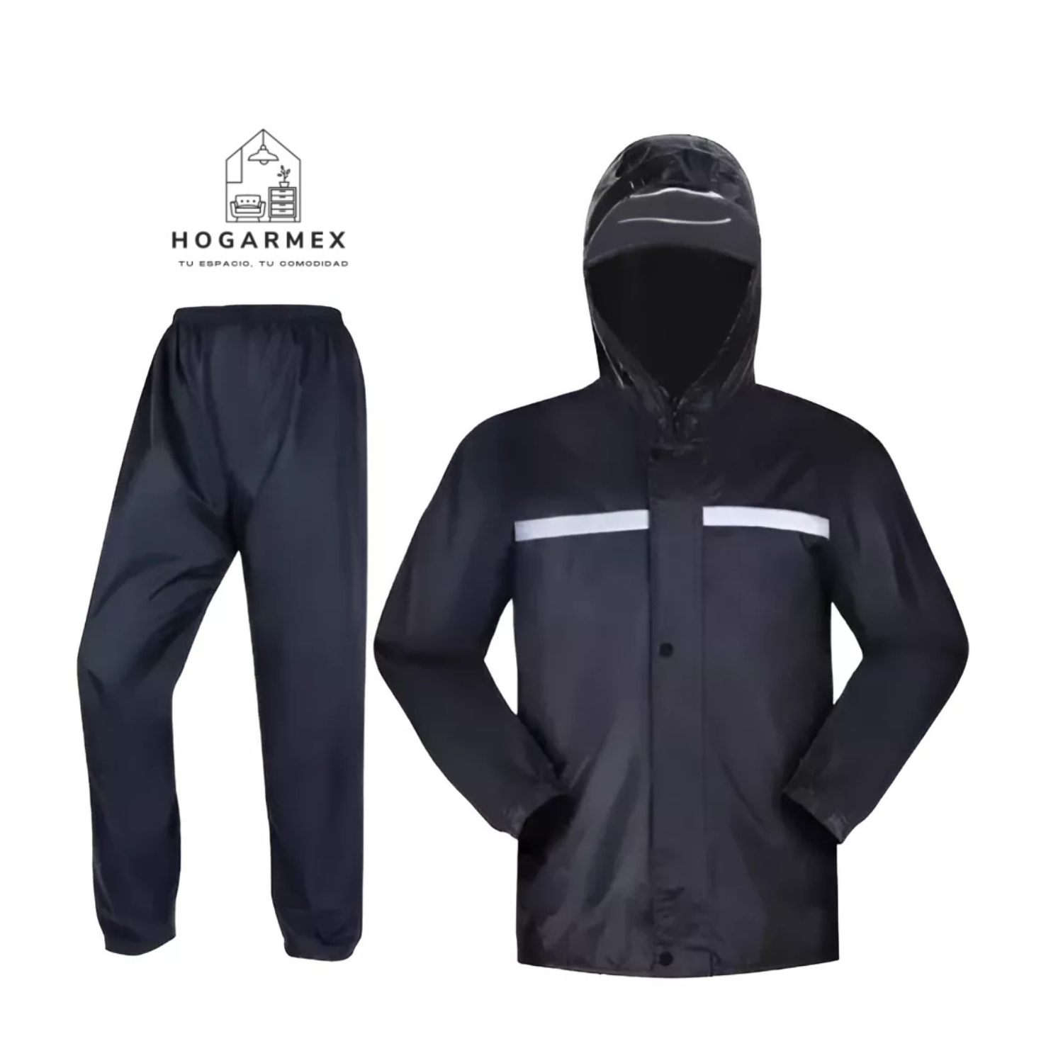Impermeable Motociclista Moto Reflejante Con Capucha