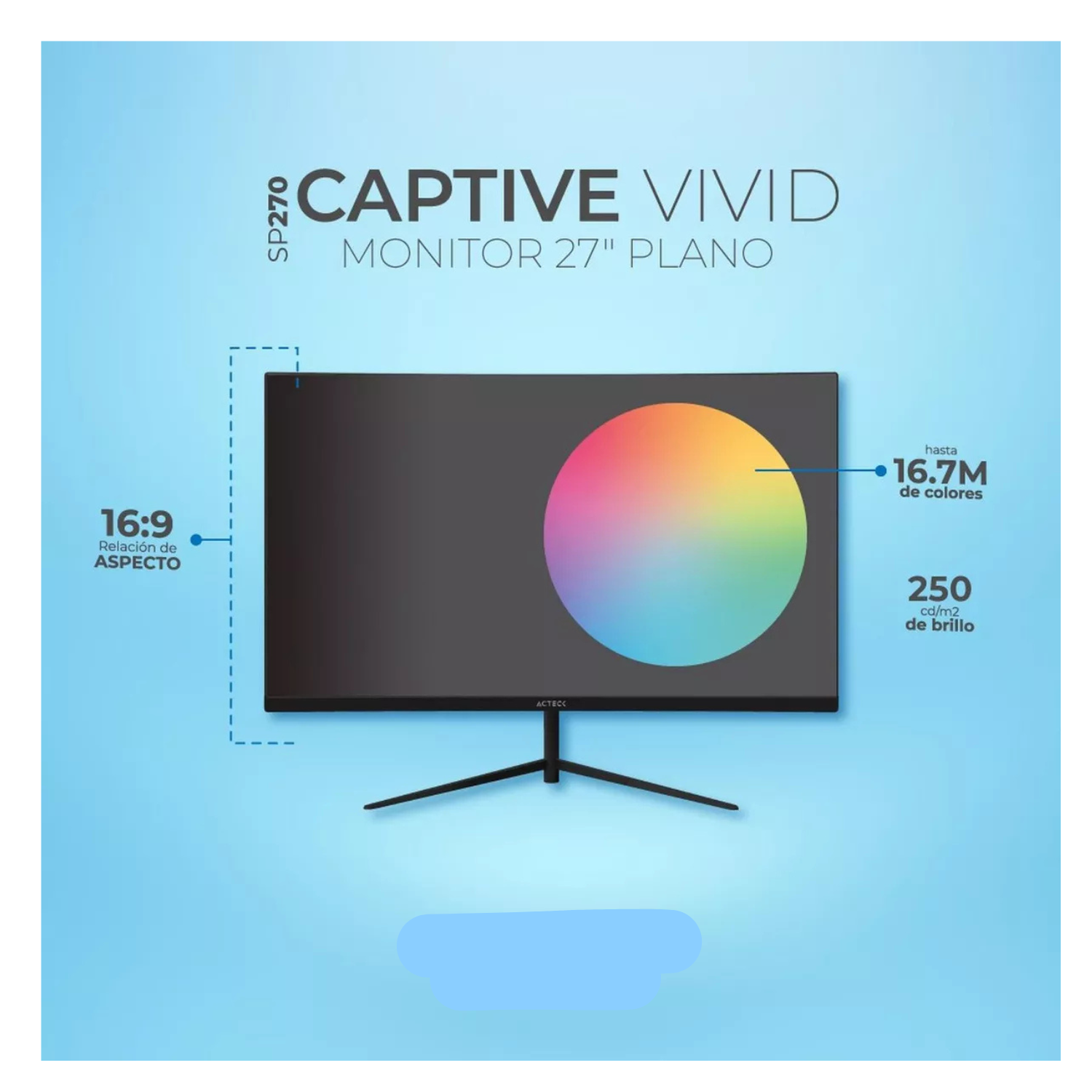 Monitor LED 27" Full HD | 75Hz HDMI/VGA – Captive Vivid SP270