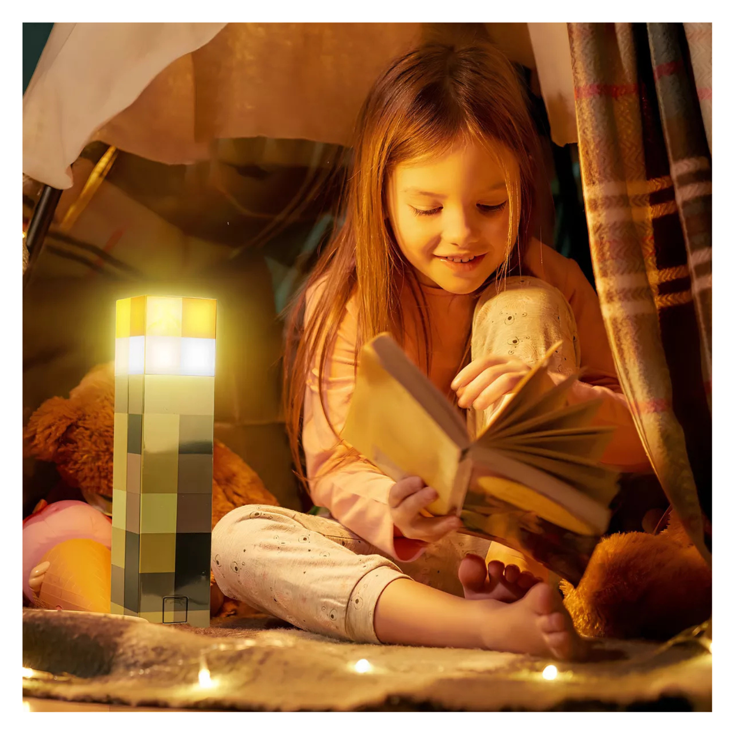 Lámpara Antorcha LED Minecraft | Luz Nocturna Brownstone