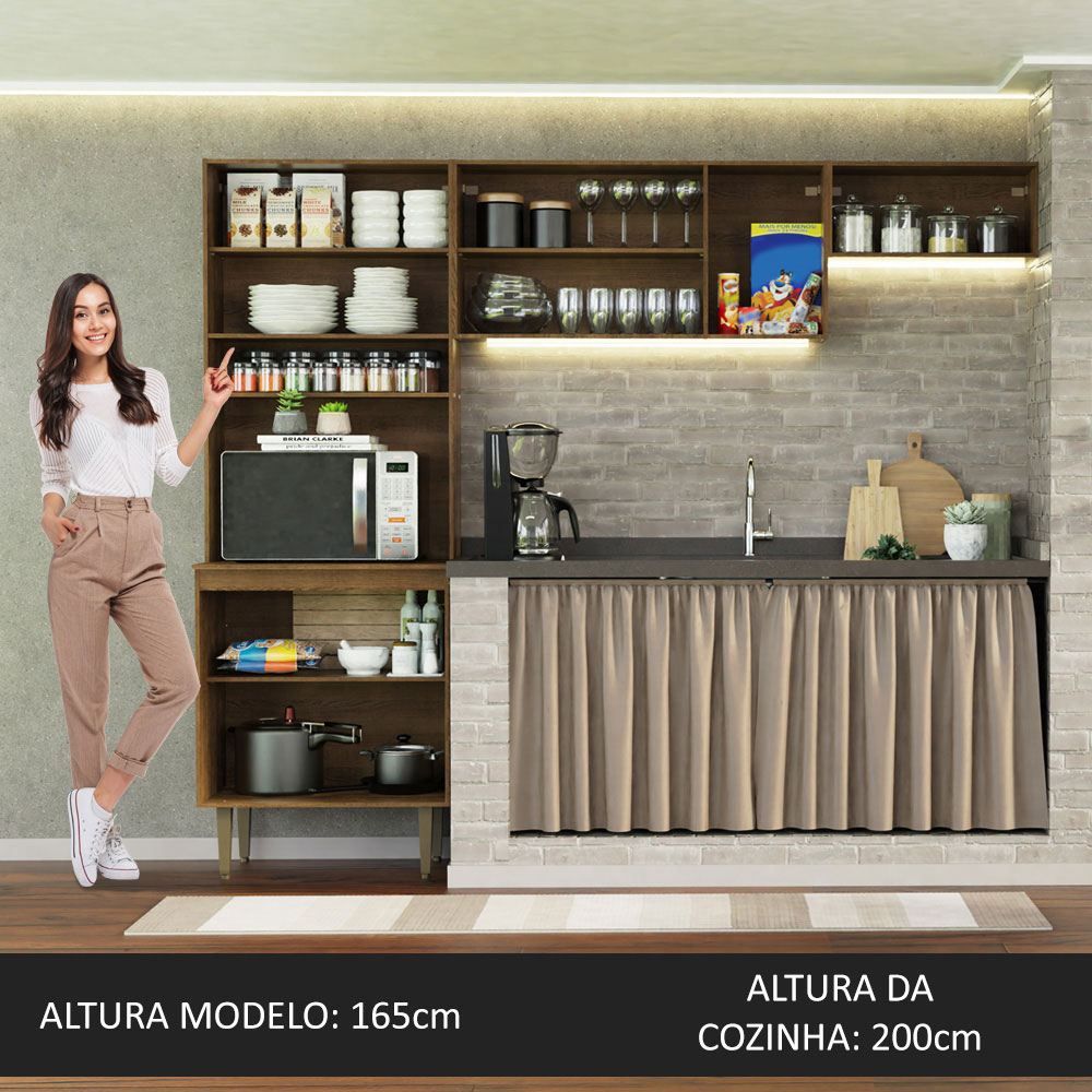 Cocina Integral Completa Modular Madesa Gourmet 235cm MC