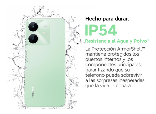 Realme Note 60x Dual Sim 4g 3gb Ram 64gb Rom 6.74'' 90hz 8mp Cámara Ip54 Impermeable 5000mah Potente Chipset 8-core Procesador Unisoc T612 Verde
