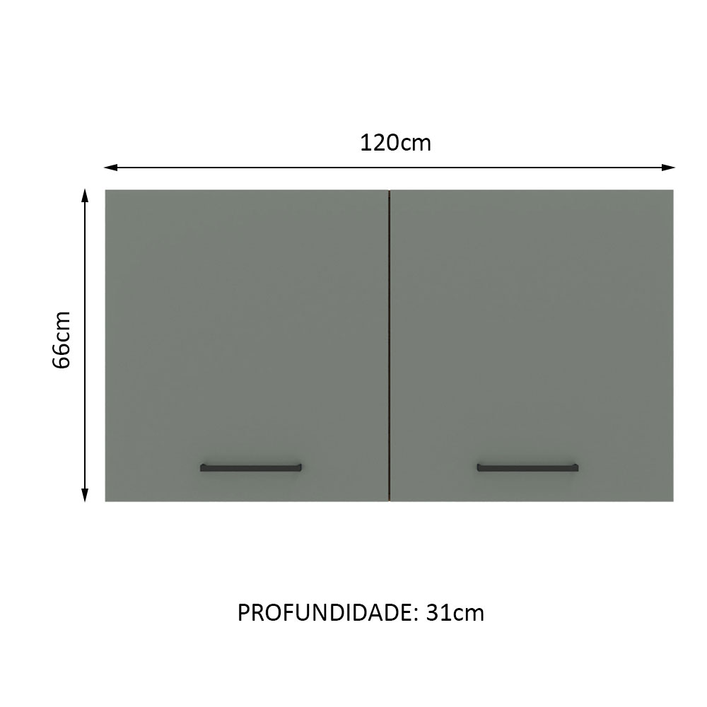 Armario Aéreo Multiuso Madesa Agata 120cm 2 Puertas MG