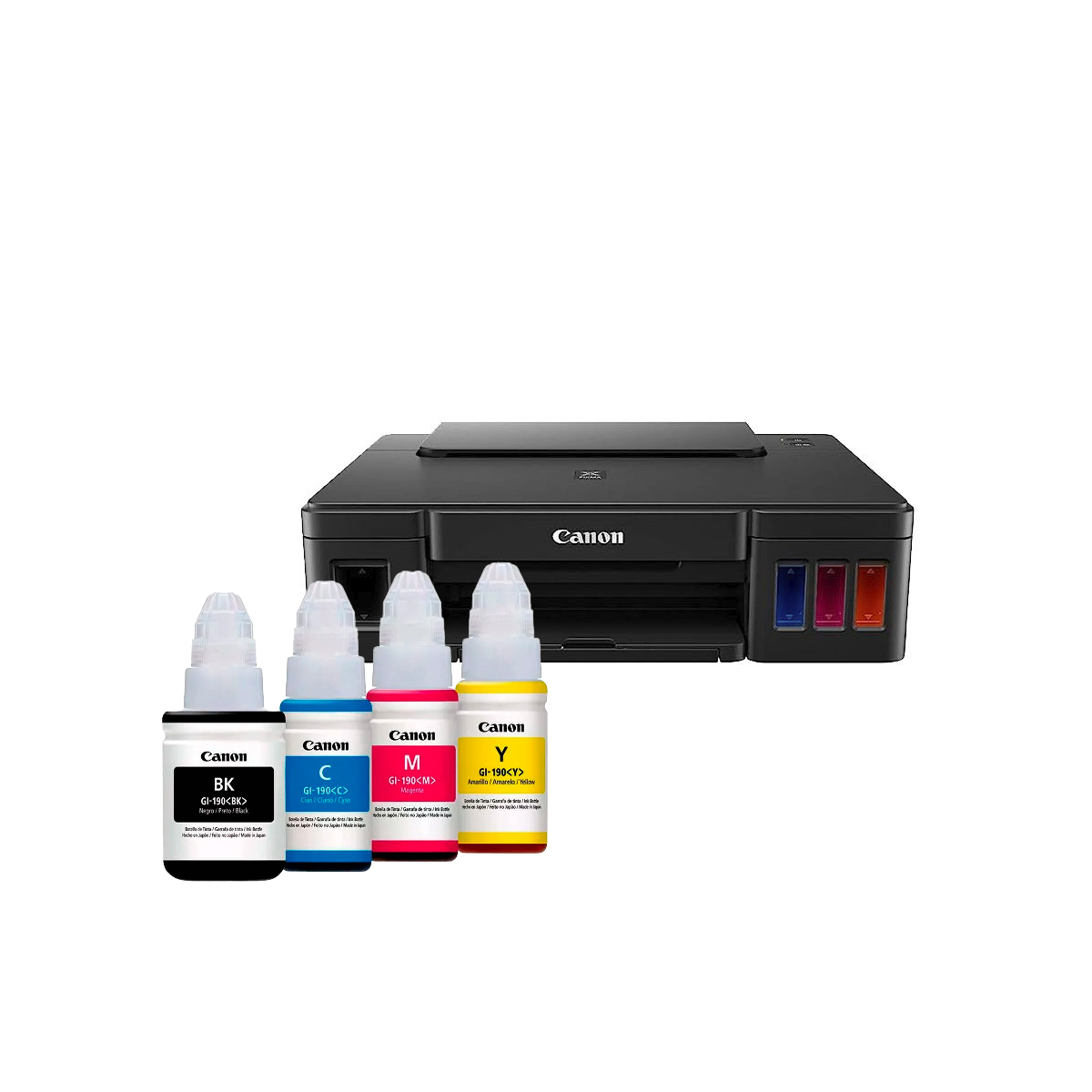 Impresora Canon PIXMA G1110 Color + Kit Tinta Canon Gi-190 70ml