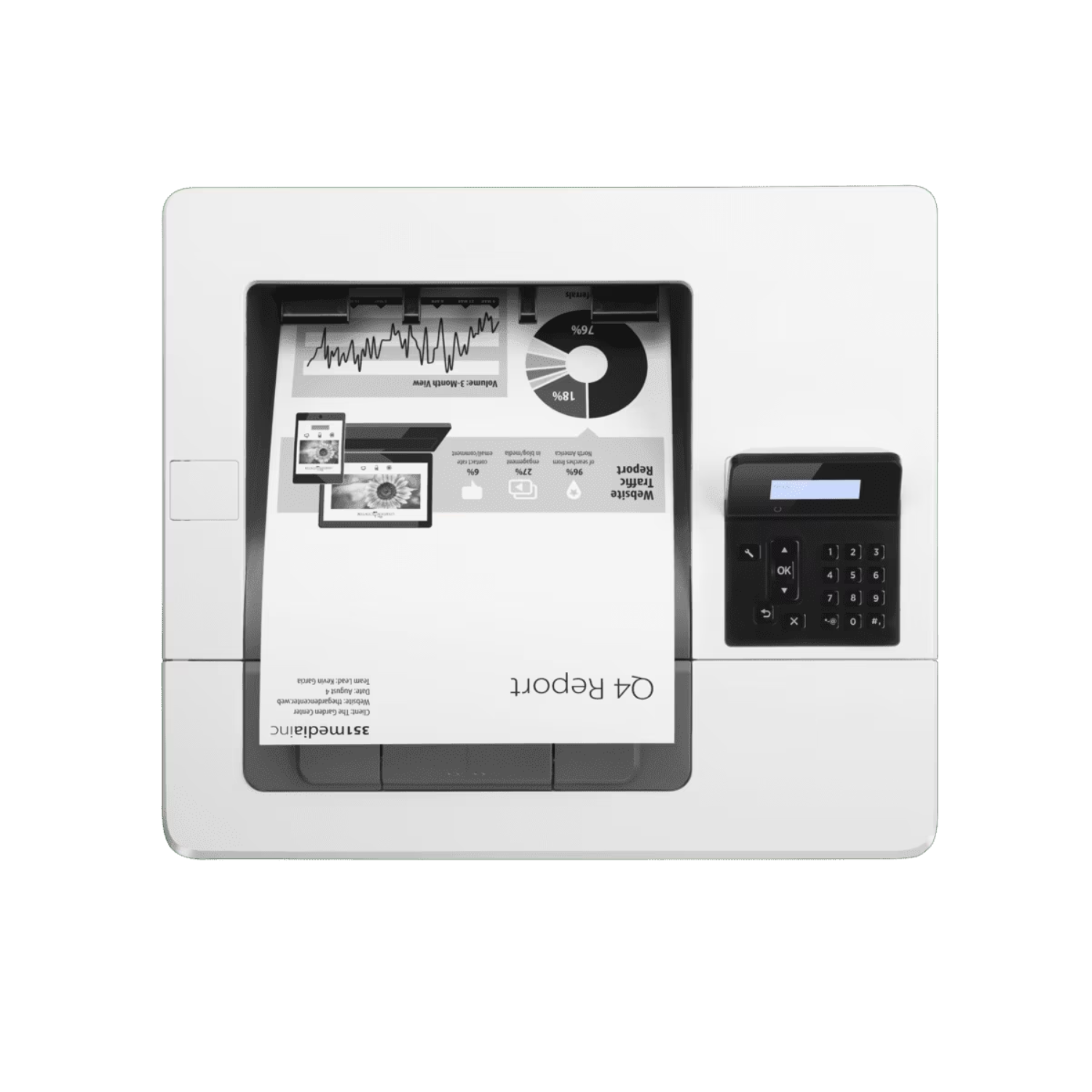 Impresora HP LaserJet Pro M501dn – Láser Monocromática, Hasta 45 ppm, Dúplex Automático, Ethernet y USB, Tamaño Legal