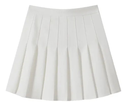 Elegante De Falda Tableada Con Short