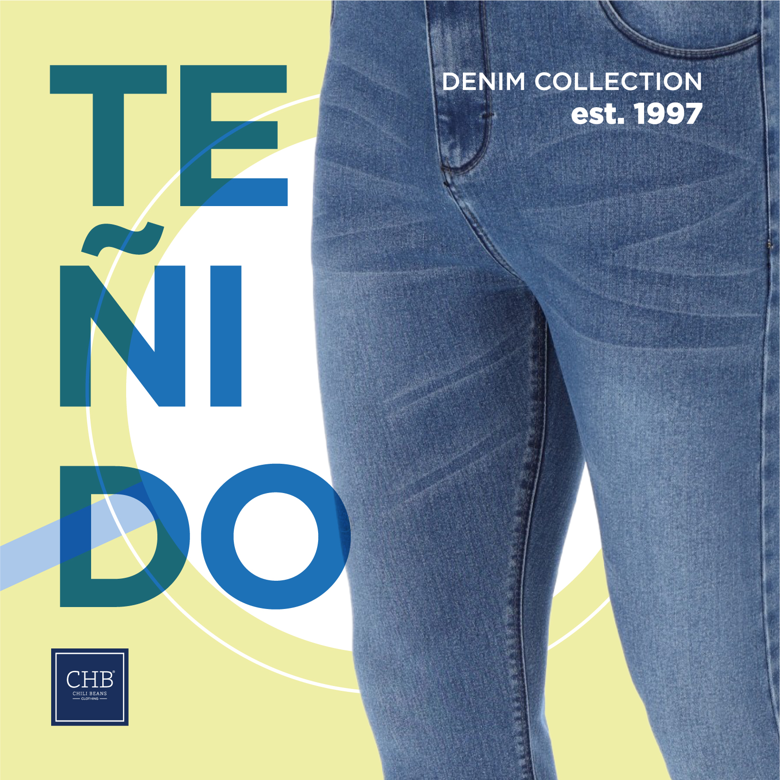 Jeans Mezclilla Corte Skinny Color Azul Para Hombre CHB Chili Beans Clothing Co.