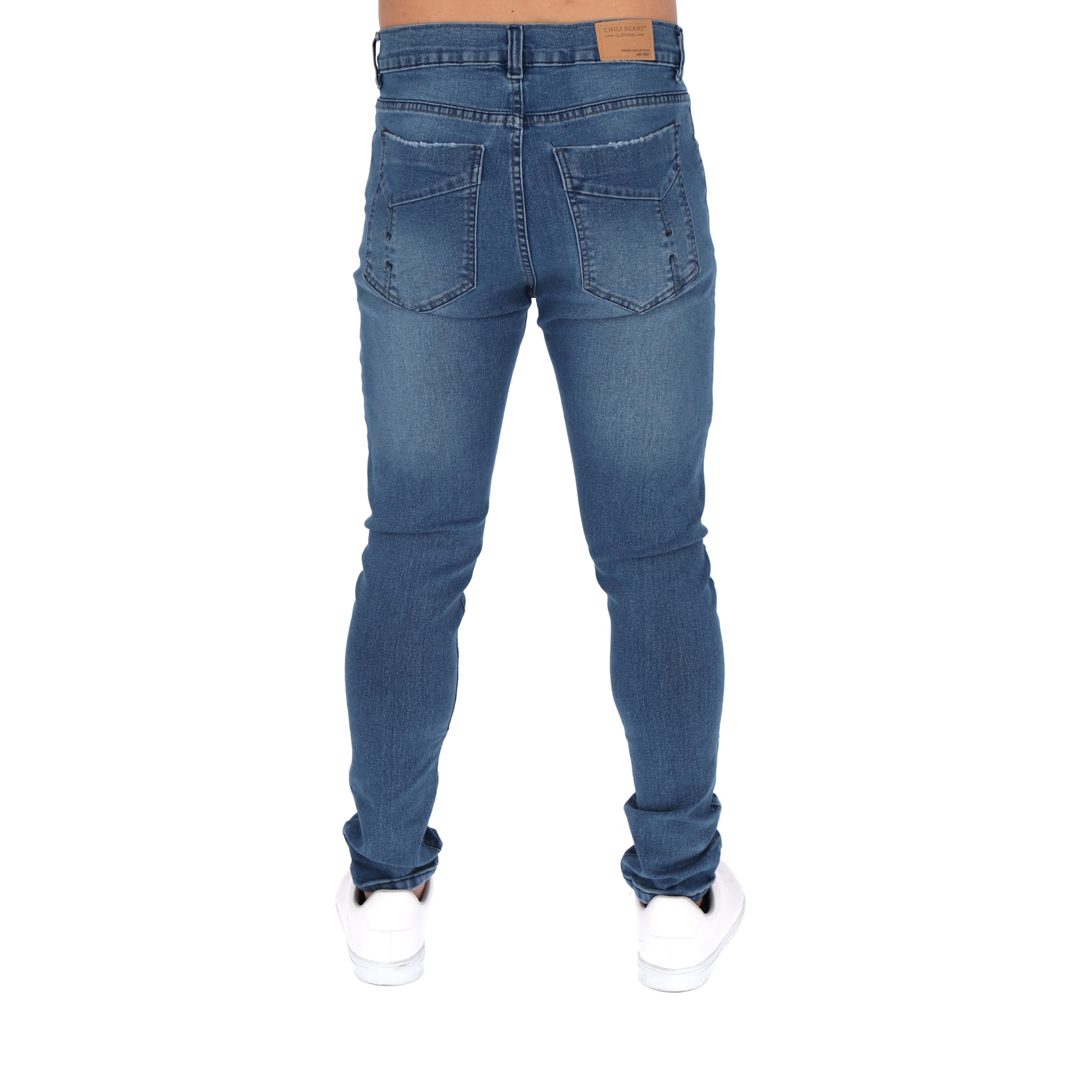 Jeans Mezclilla Corte Skinny Color Azul Para Hombre CHB Chili Beans Clothing Co.