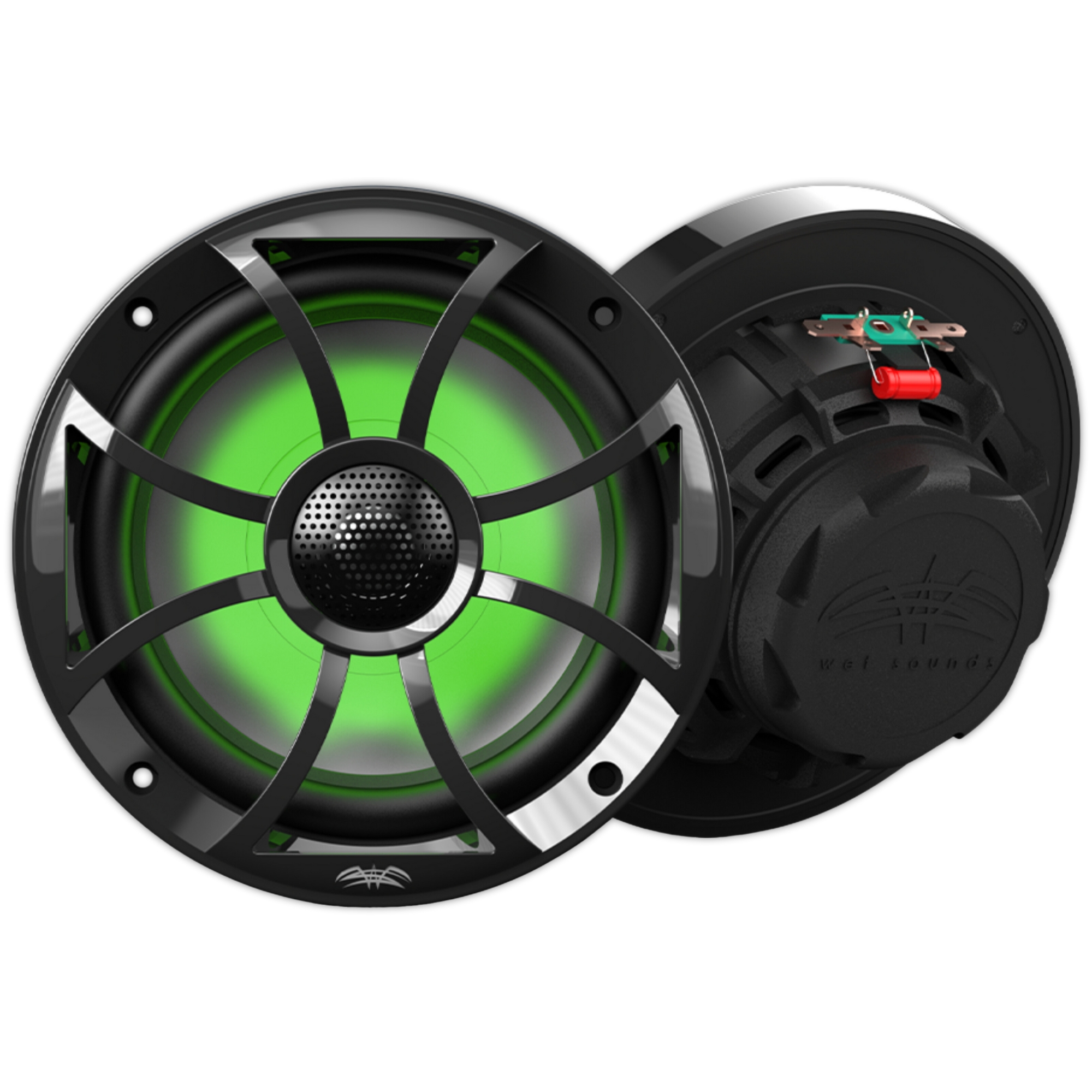 Bocinas Coaxiales RGB Wet Sounds RECON 6-BG RGB 120W 6.5 PLG