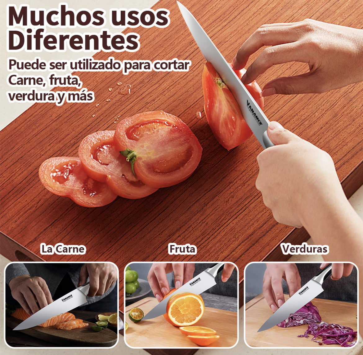 Cuchillo Chef De Cocina Acero Inoxidable VAN02517 Alto Profesional Cuchillos De Cocina 8 Inch
