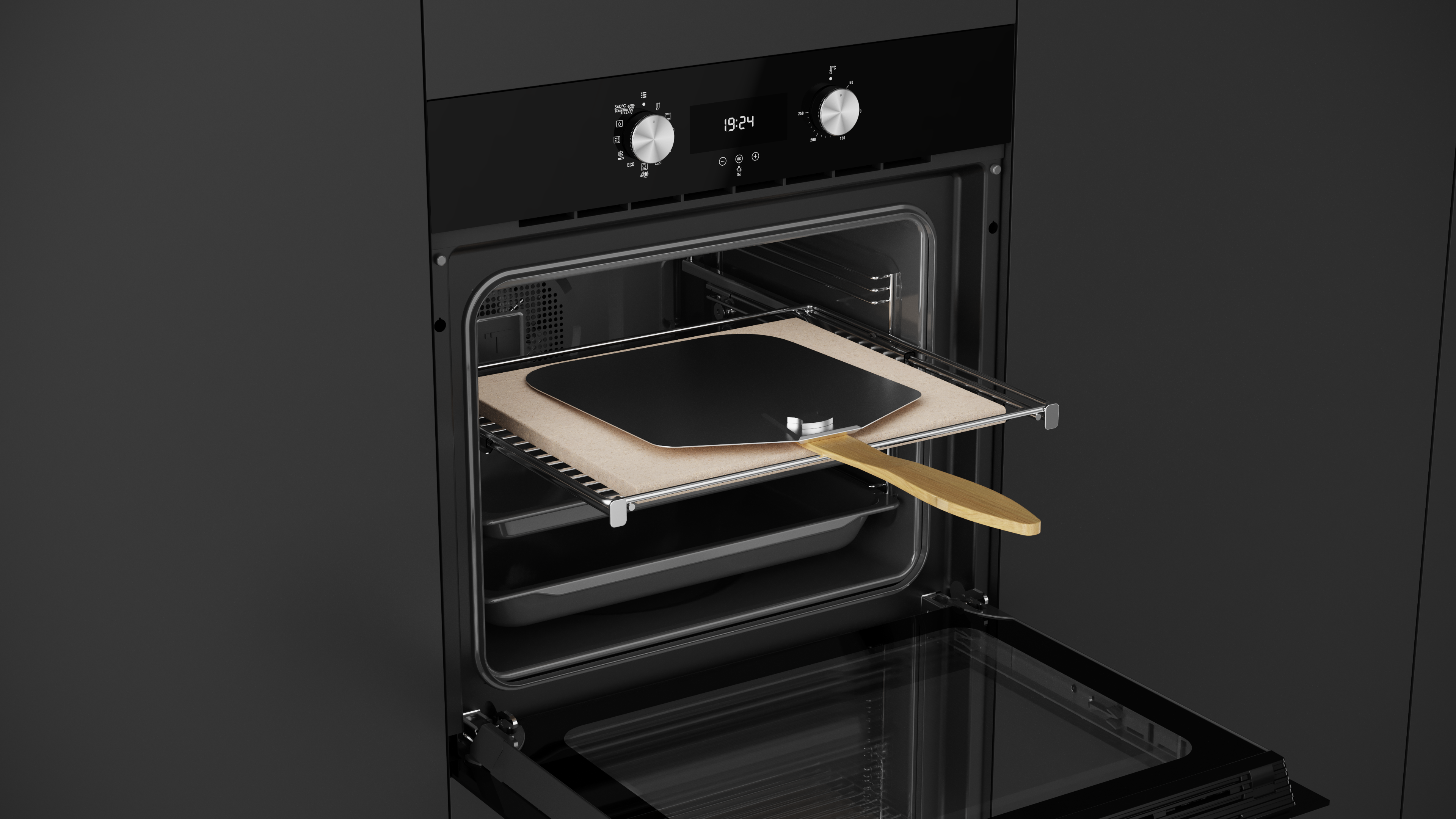 Horno Pirolítico Teka HLB 8510 P BK MAESTRO PIZZA de 70 L / 2.4 p³