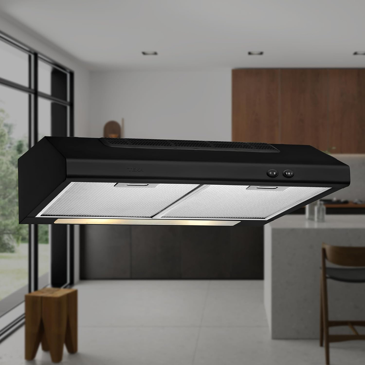 CAMPANA EMPOTRABLE BAJO ALACENA TEKA TMX 60 NEGRA 60 CM