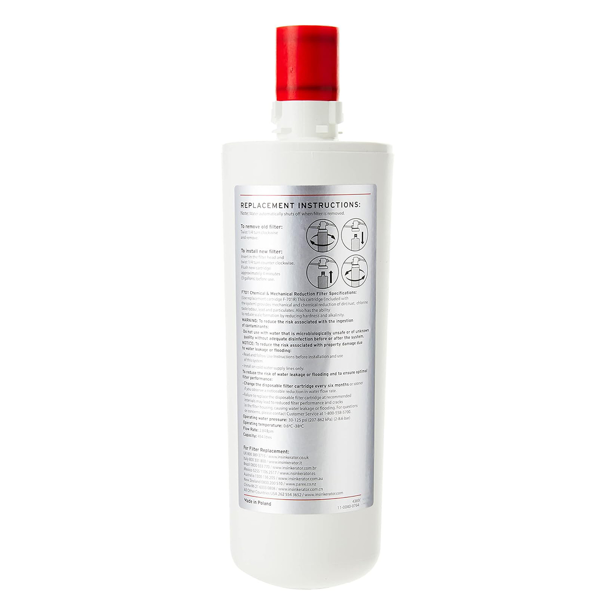 Repuesto de Filtro InSinkErator F-701R para Agua Caliente