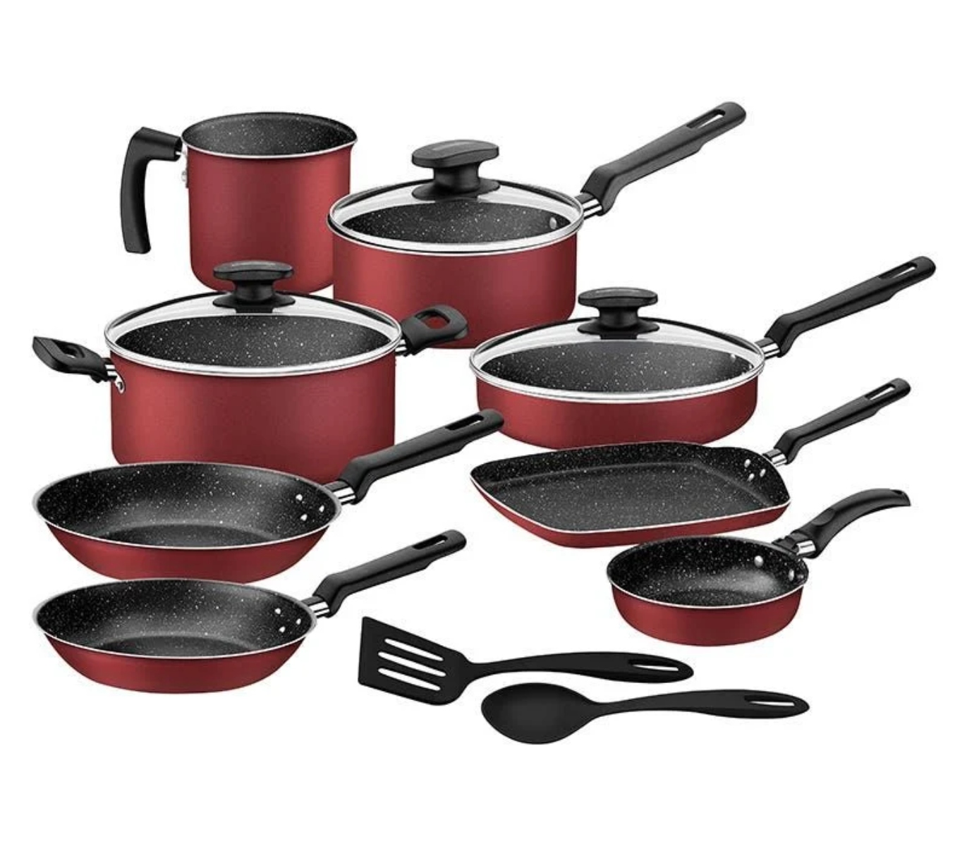 Batería de Cocina Tramontina 27899/483 13 Pzas Rojo Granito ENDY4