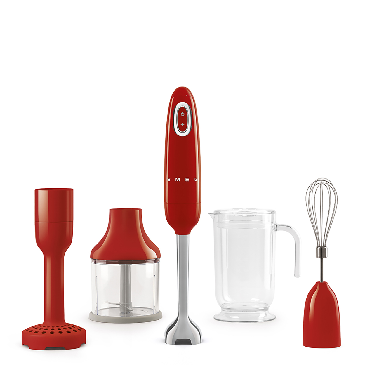 Batidora de Mano Smeg HBF22RDUS Color Rojo con Vaso Graduado