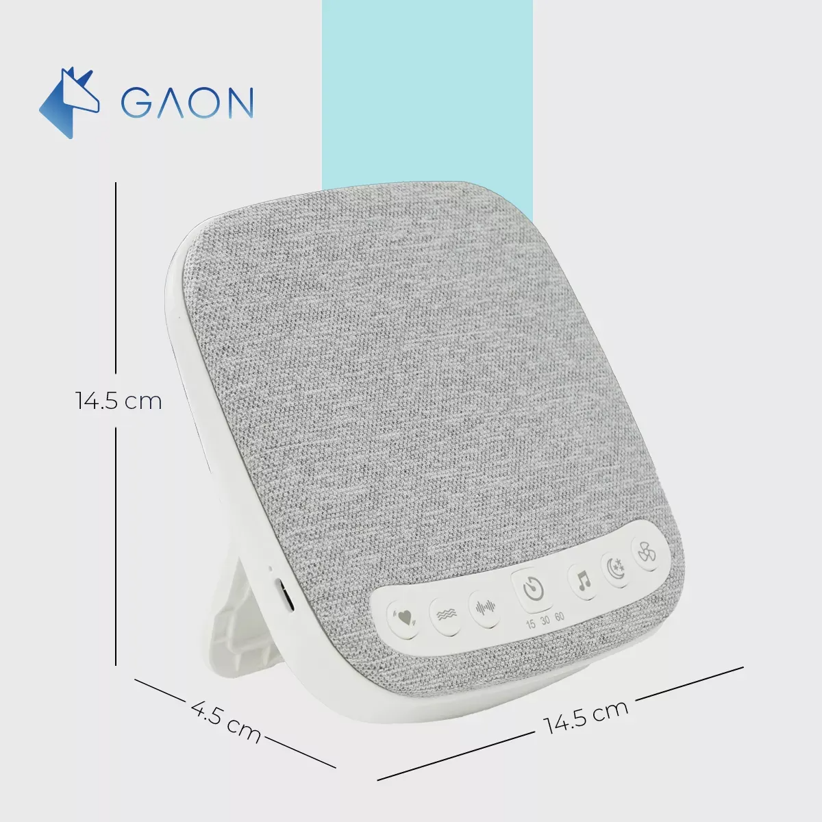 Maquina De Ruido Blanco Para Dormir Bocina Portátil Para Bebes con Ruidos de Fondo Tranquilizantes Color Gris