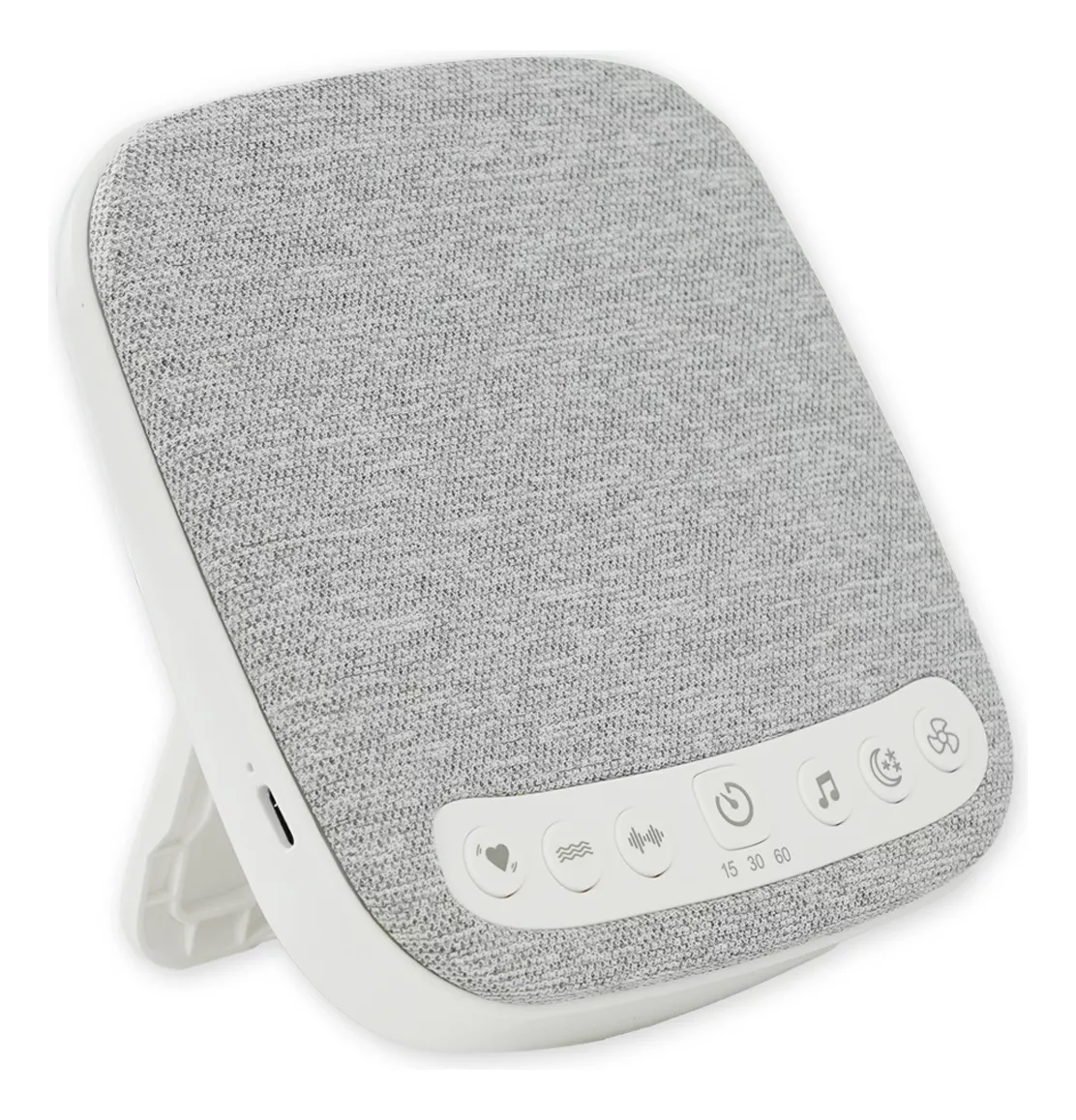 Maquina De Ruido Blanco Para Dormir Bocina Portátil Para Bebes con Ruidos de Fondo Tranquilizantes Color Gris
