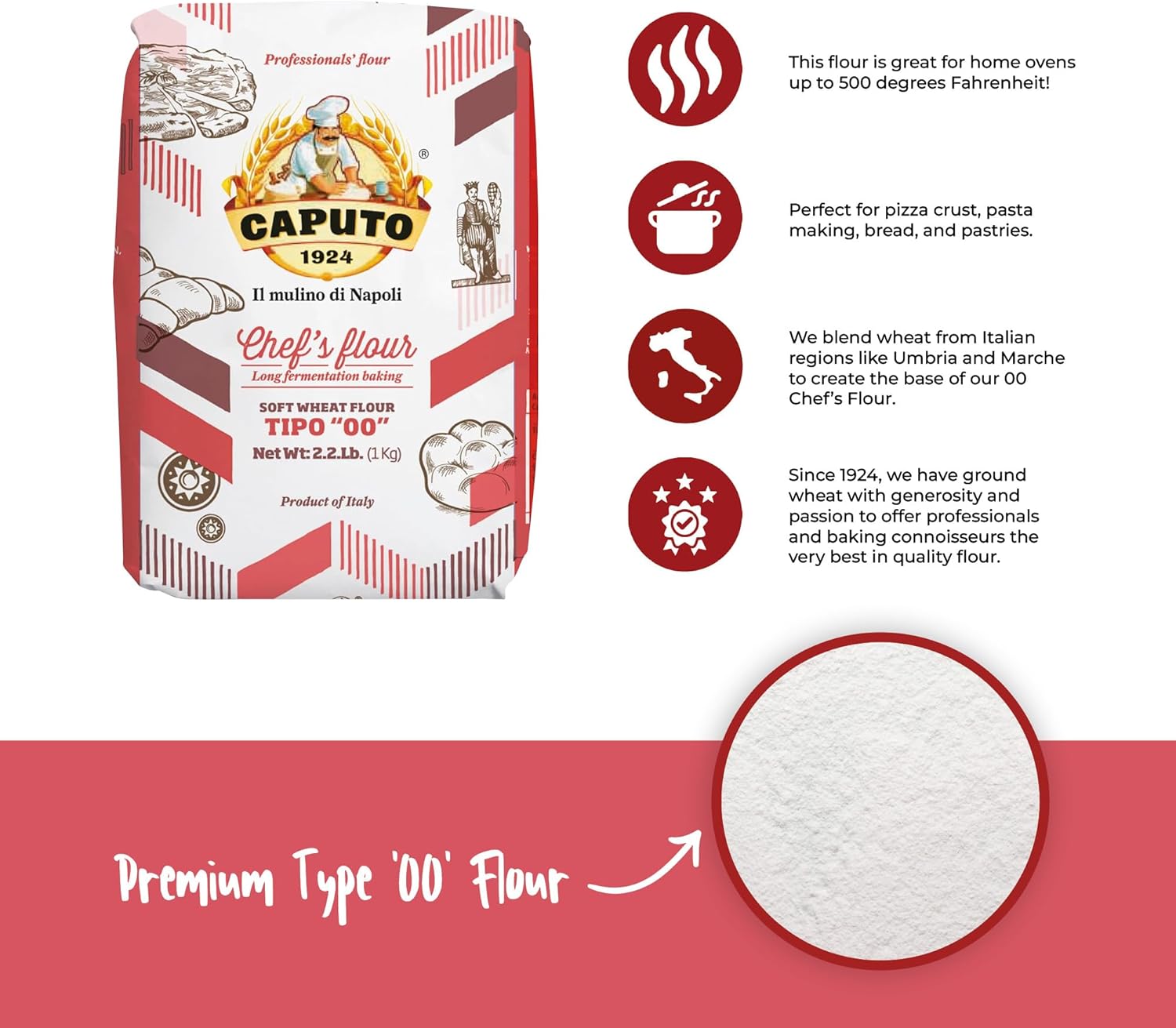 2 PACK HARINA CUOCO 1KG CAPUTO