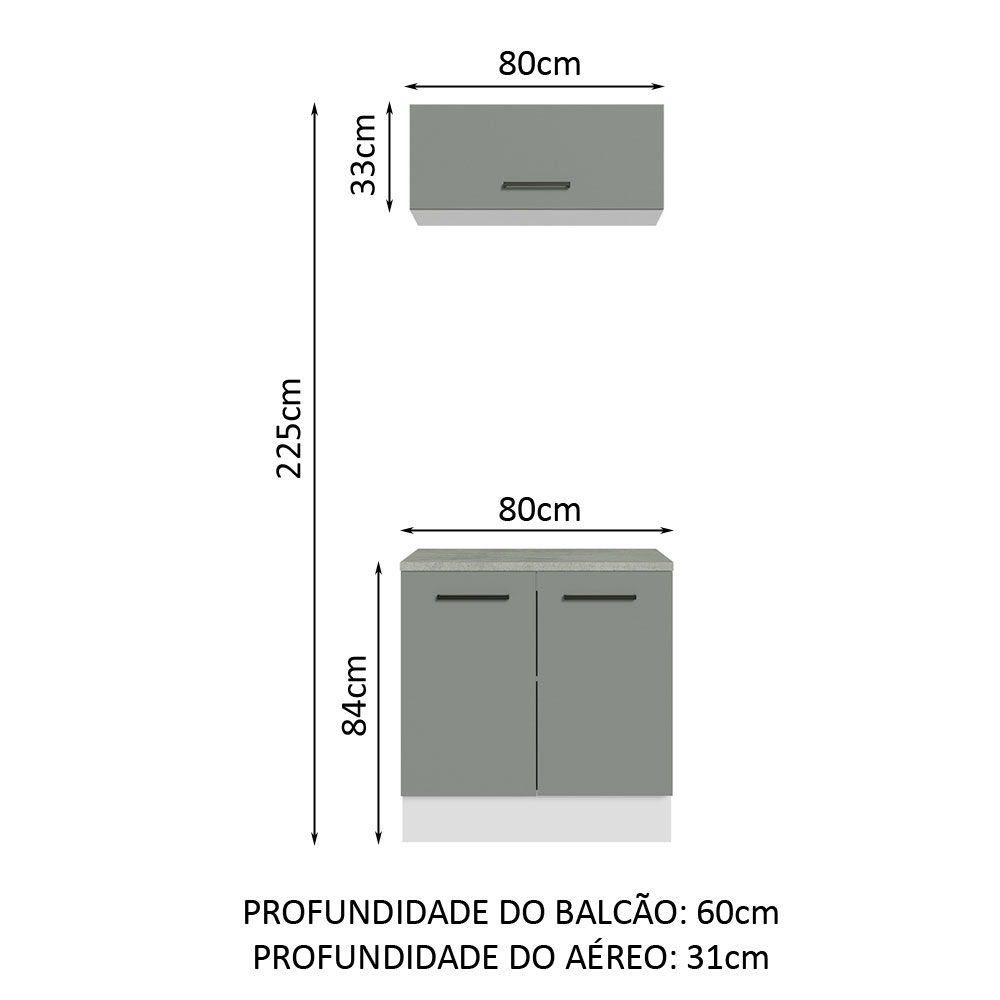 Kit Mueble para Garaje Multiuso Madesa Agata 80cm BG