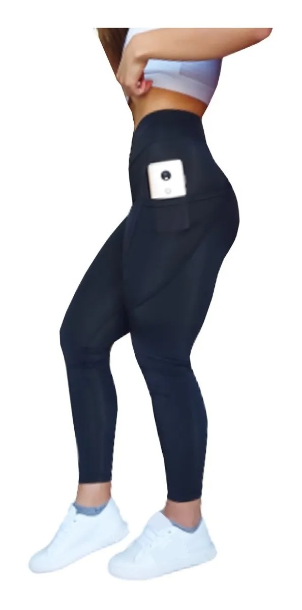 Leggins Deportivos Dama De Licra Con Bolsa Celular Gym