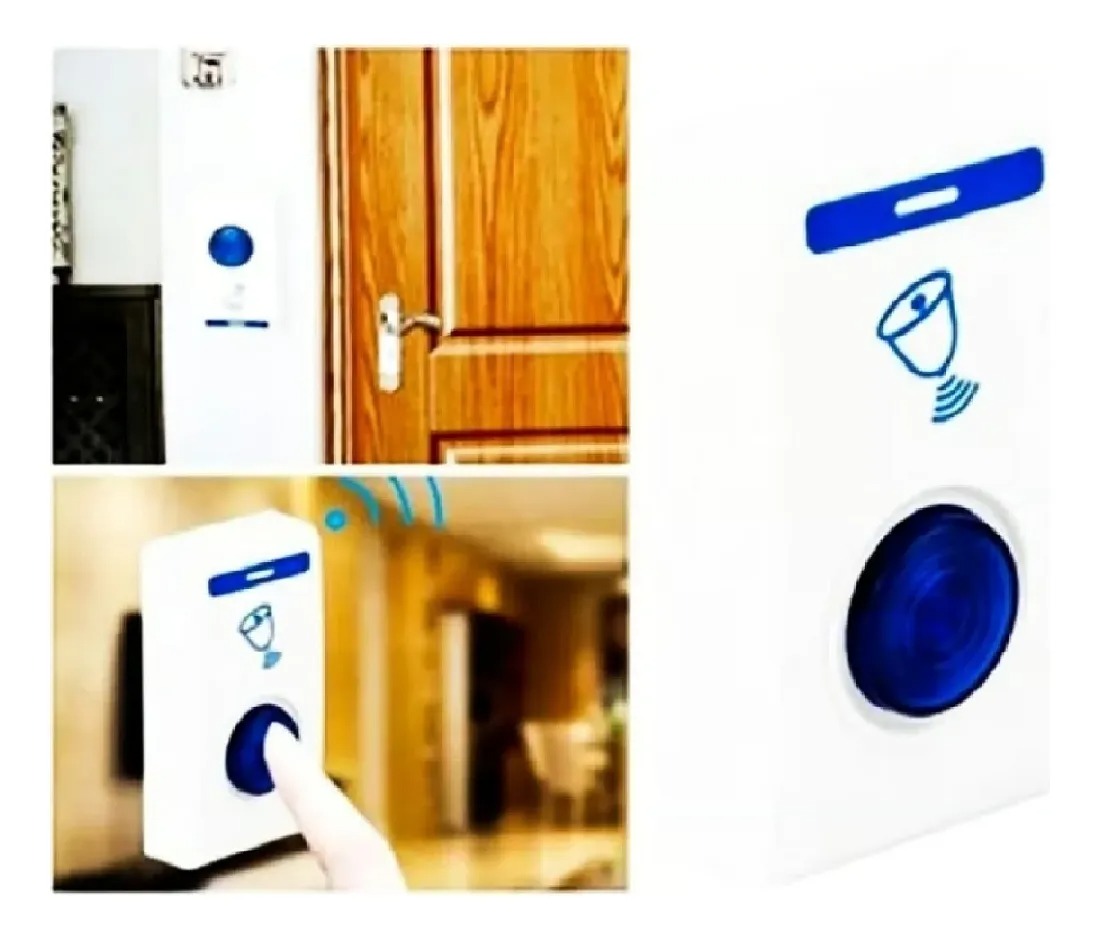 Timbre Para Puerta Onl 10326 Inalámbrico Exteriores Seguridad Inalámbrico Blanco 110v