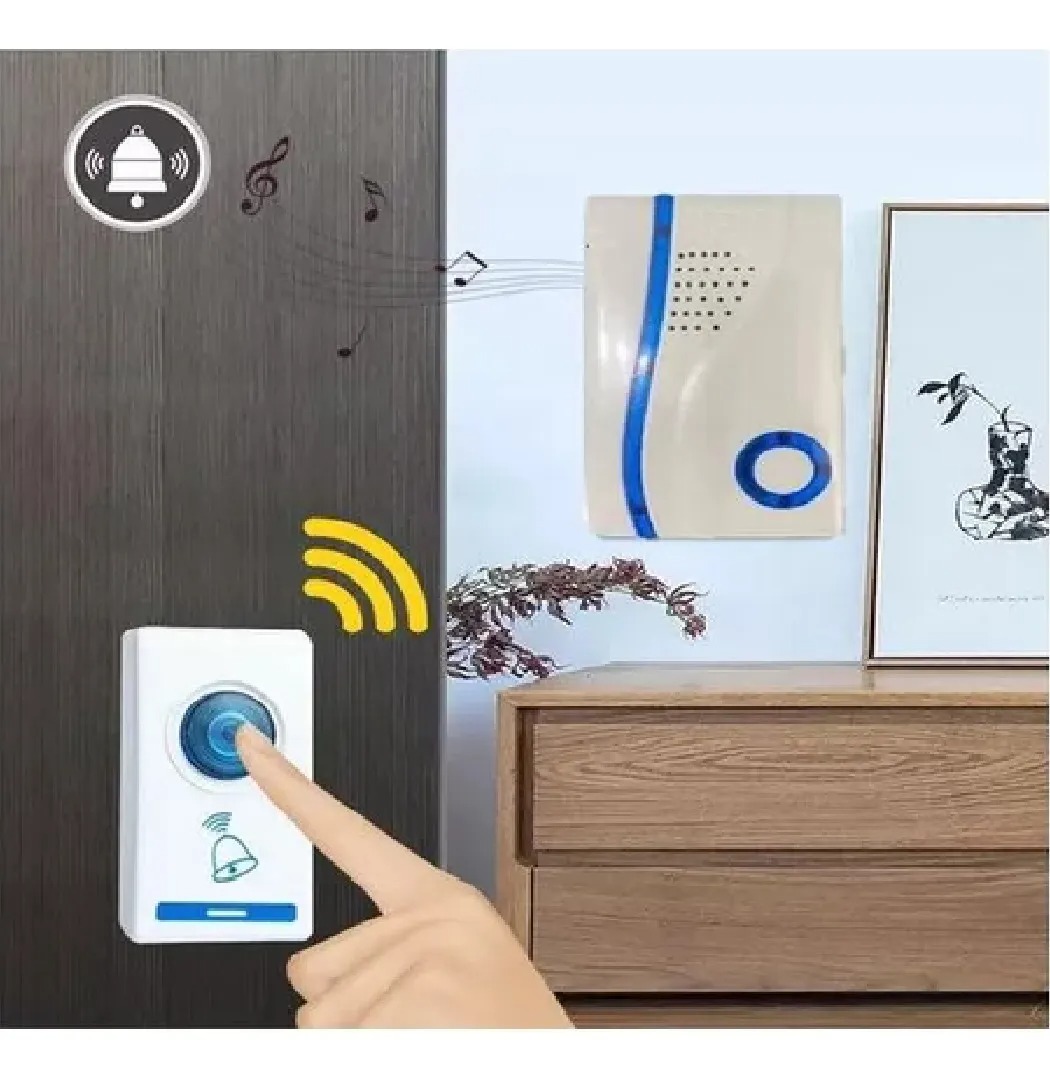 Timbre Para Puerta Onl 10326 Inalámbrico Exteriores Seguridad Inalámbrico Blanco 110v