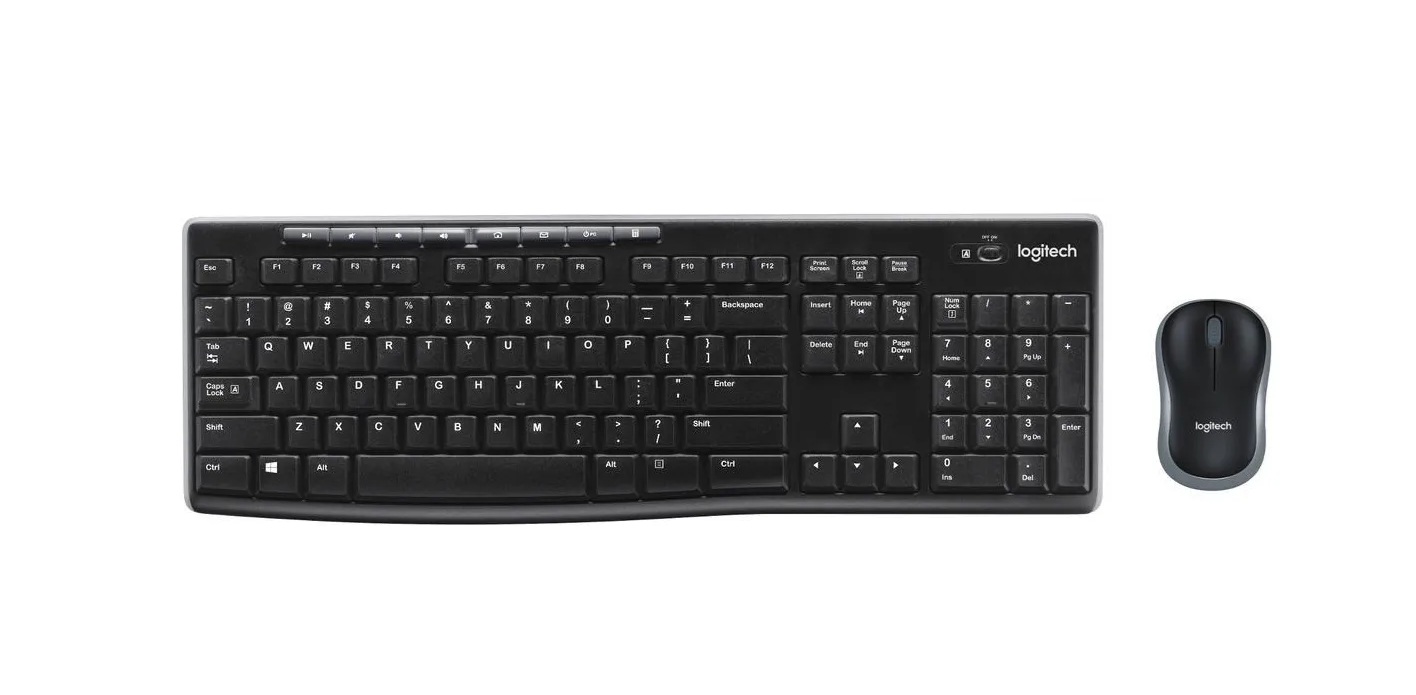 Kit Teclado Y Mouse Inalambrico Logitech MK270 Color Negro