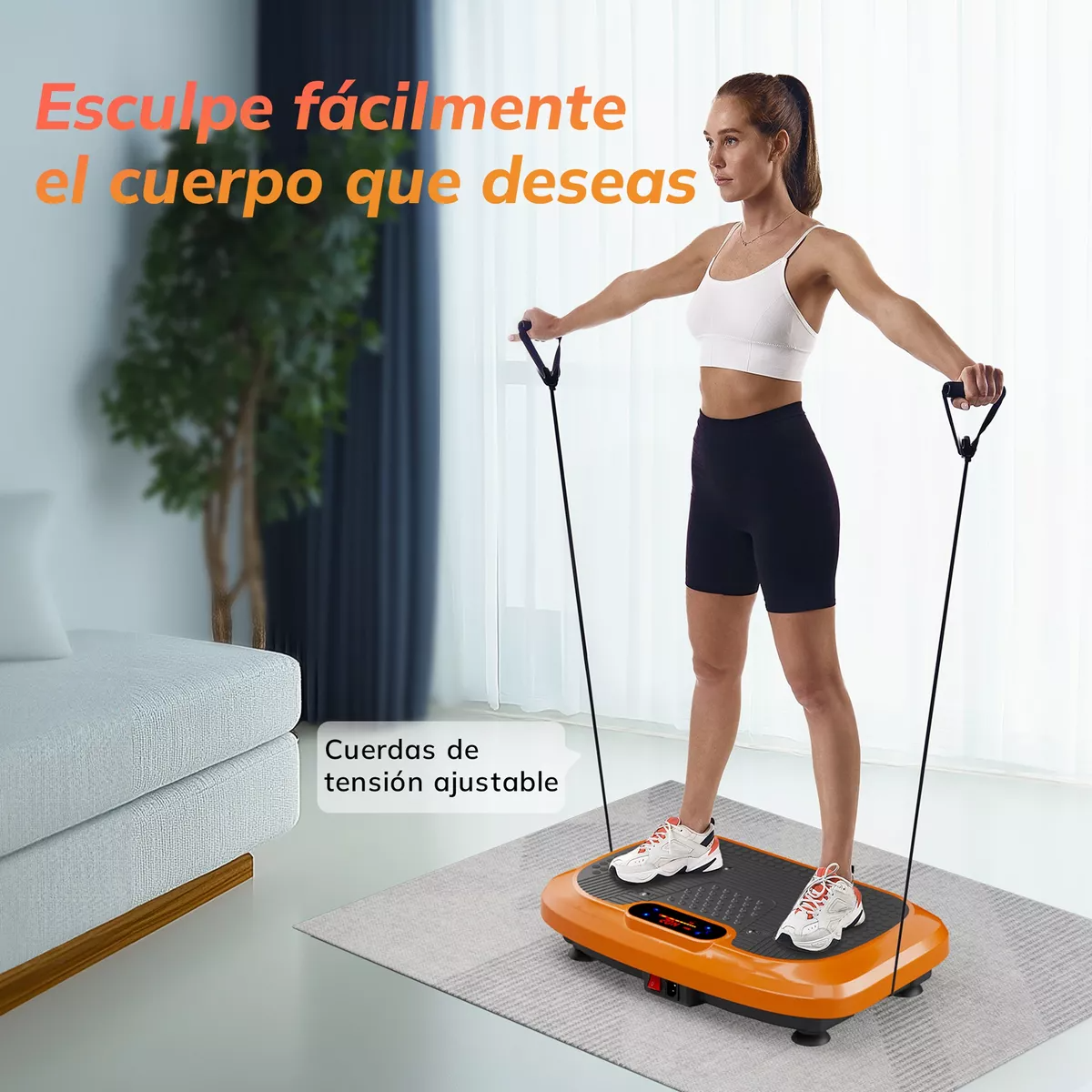 Plataforma Vibratoria Para Adelgazar Con Bandas Máquina.