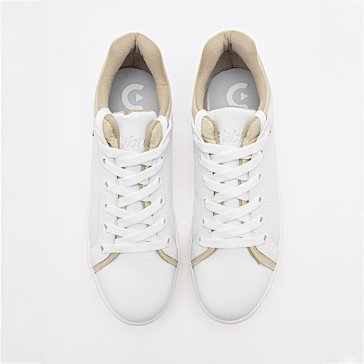 C>LIBRE 750 MUJER TENIS CASUAL COLOR BLANCO ORO