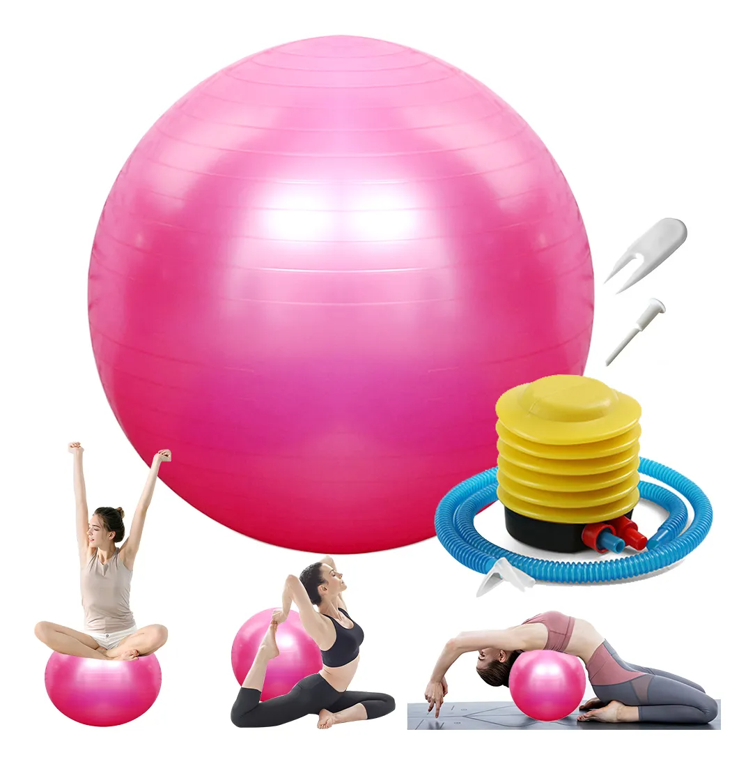 Pelota Fitness De Ejercicio Para Yoga Pilates 65cm Con Bomba