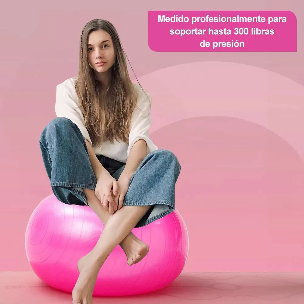 Pelota Fitness De Ejercicio Para Yoga Pilates 65cm Con Bomba