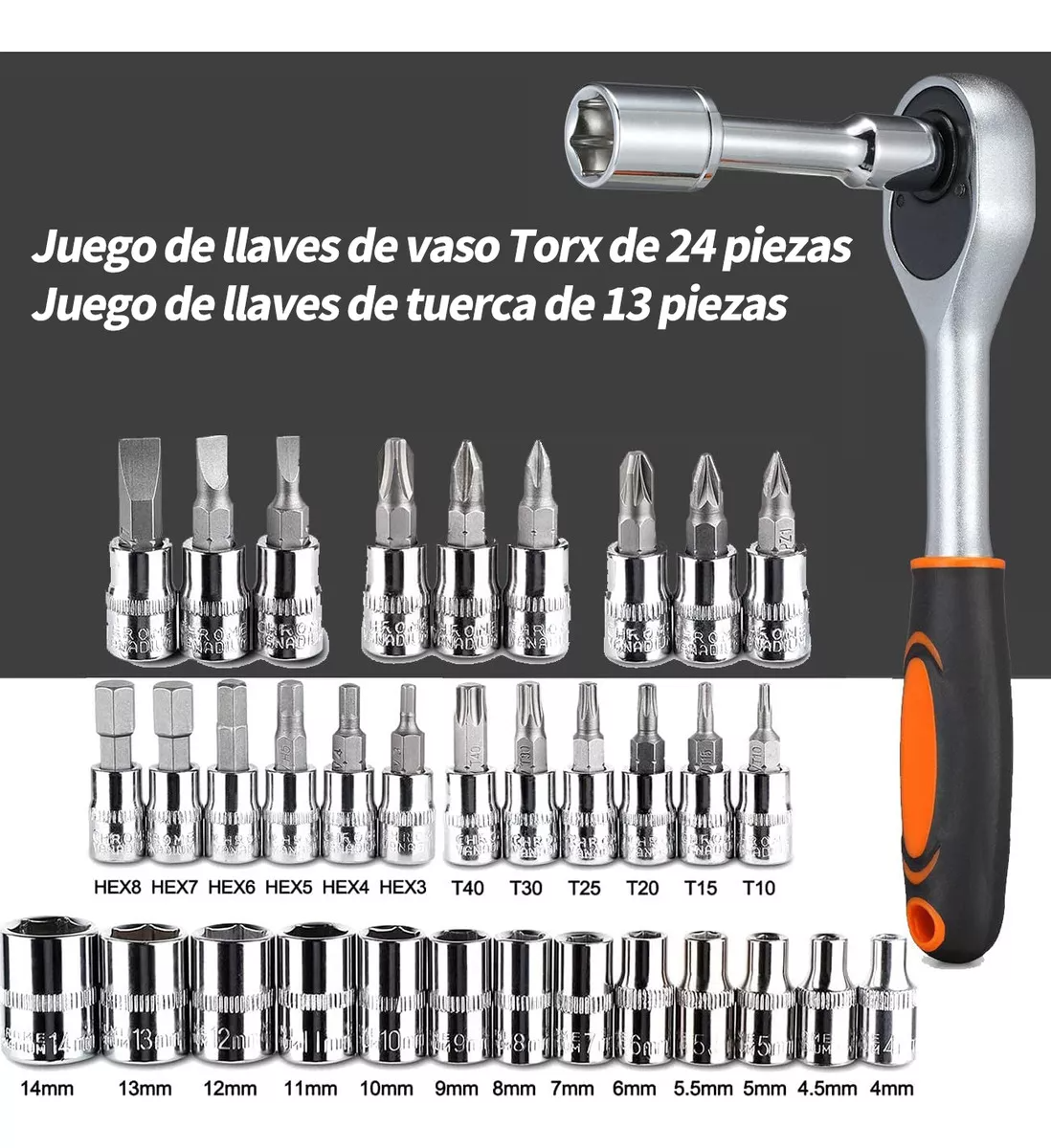 Remate Herramientas Mecánicas 46 Piezas Color Negro