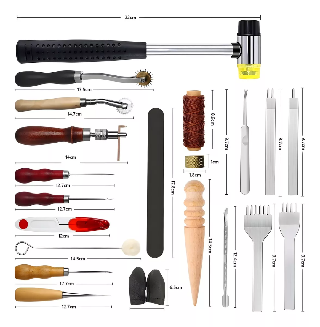 Kit De Herramientas Para Mano Diy Artesanía De Cuero 33 Pzs