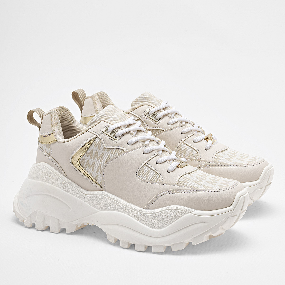 MORAMORA KIMIA MUJER TENIS CASUAL PLATAFORMA 6 CM COLOR BEIGE ORO