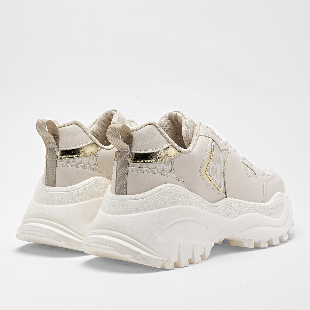 MORAMORA KIMIA MUJER TENIS CASUAL PLATAFORMA 6 CM COLOR BEIGE ORO