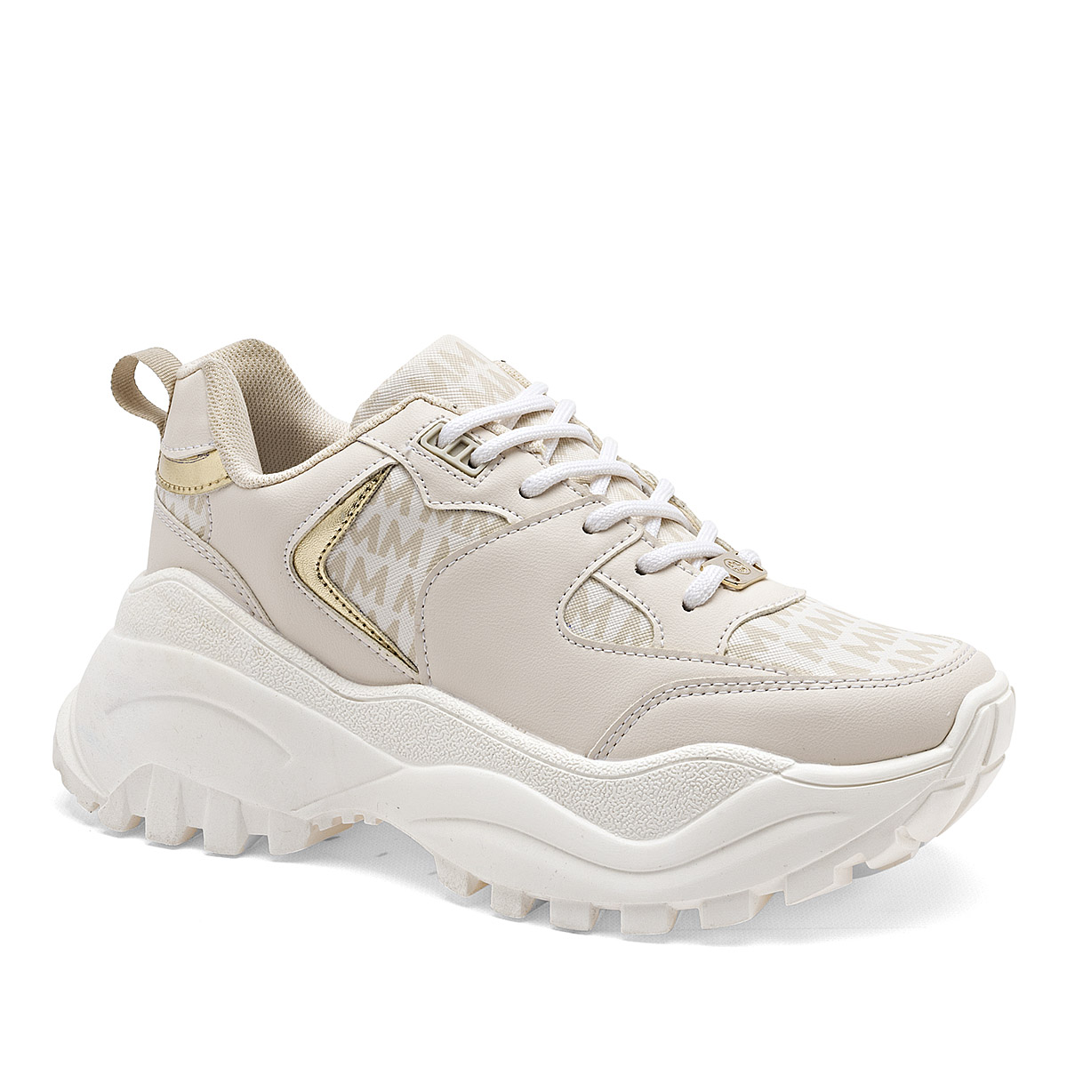 MORAMORA KIMIA MUJER TENIS CASUAL PLATAFORMA 6 CM COLOR BEIGE ORO