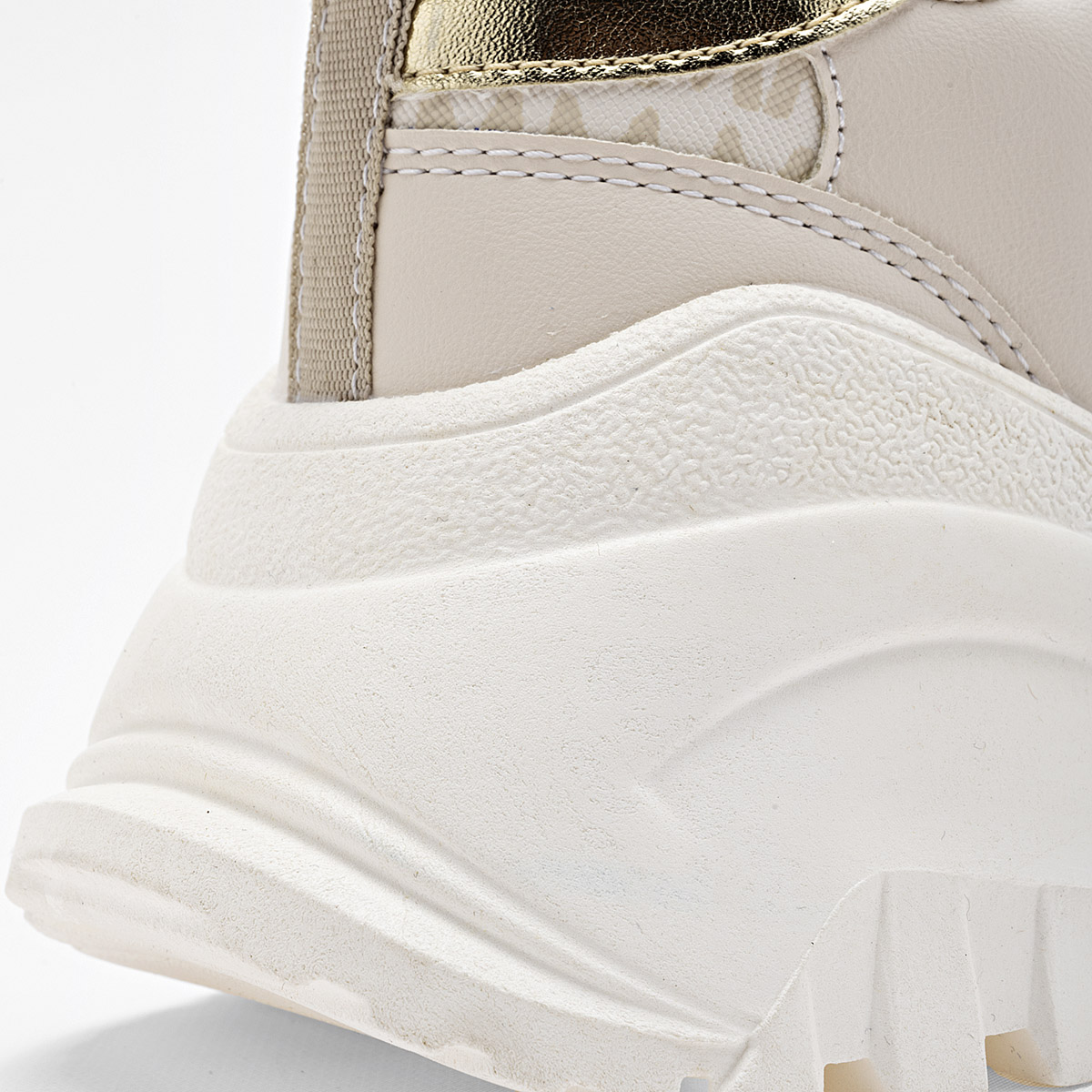 MORAMORA KIMIA MUJER TENIS CASUAL PLATAFORMA 6 CM COLOR BEIGE ORO