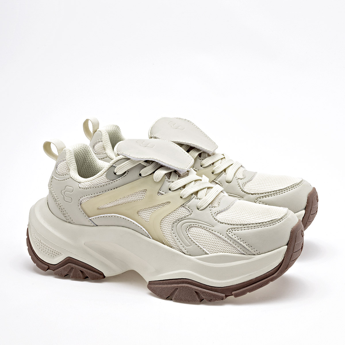 CHARLY 1043014002 MUJER TENIS CASUAL PLATAFORMA 6 CM COLOR BEIGE