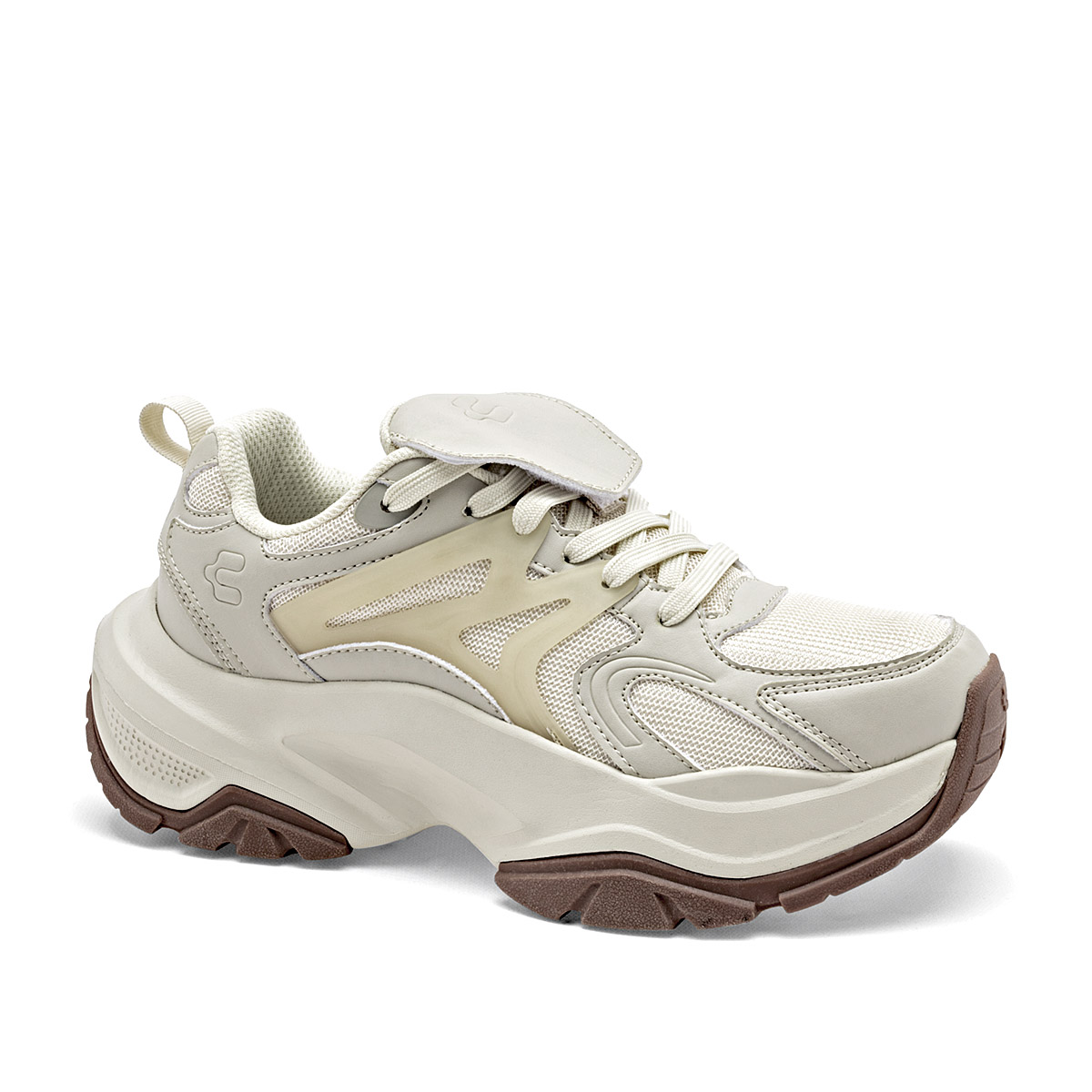 CHARLY 1043014002 MUJER TENIS CASUAL PLATAFORMA 6 CM COLOR BEIGE