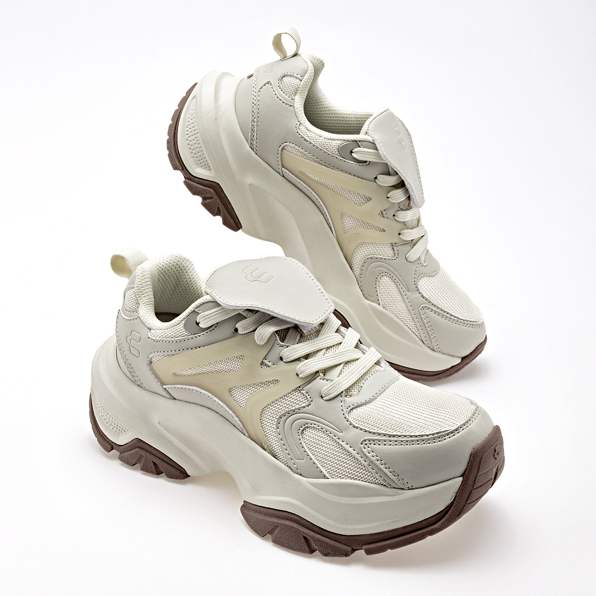CHARLY 1043014002 MUJER TENIS CASUAL PLATAFORMA 6 CM COLOR BEIGE