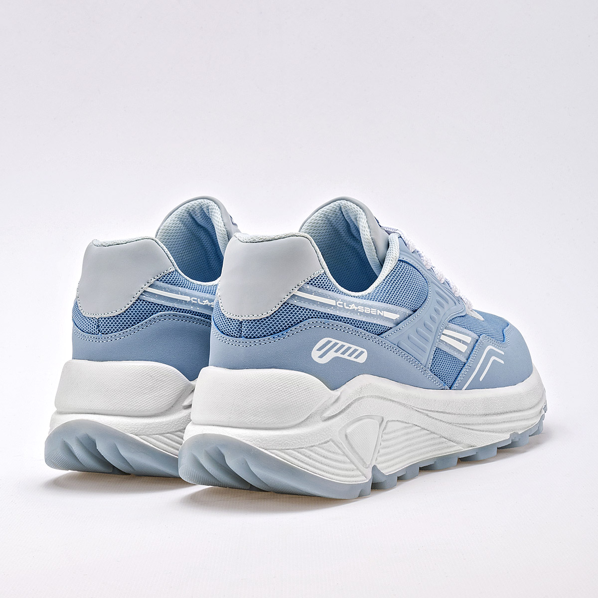 CLASBEN OSIRIS MUJER TENIS CASUAL PLATAFORMA 4 CM COLOR AZUL