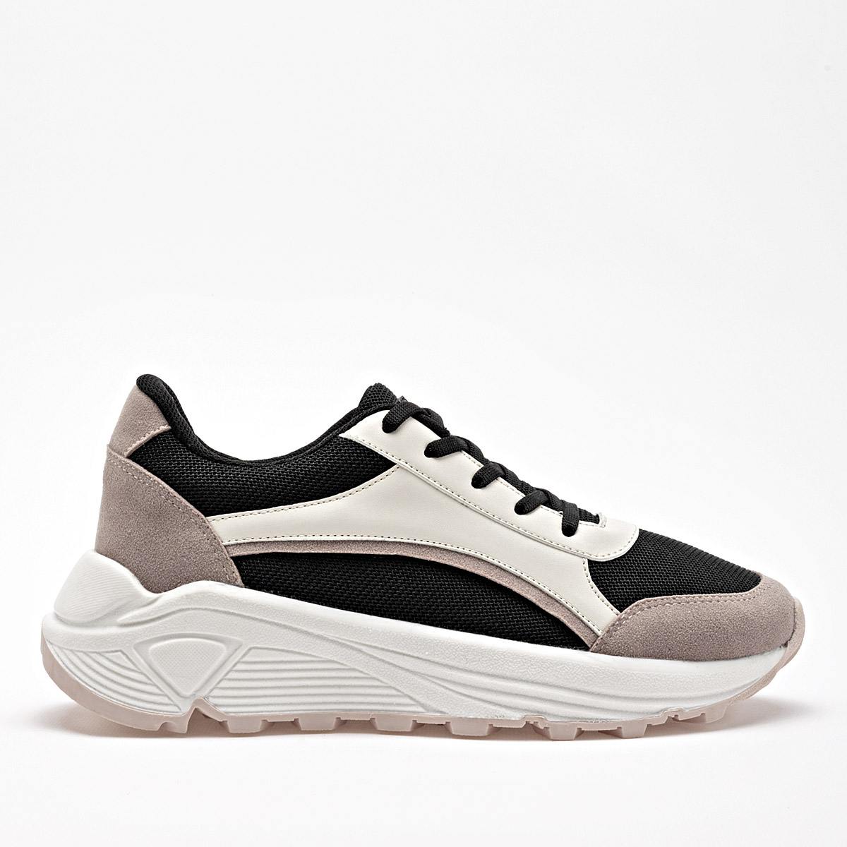 BEEN CLASS 19287 MUJER TENIS CASUAL PLATAFORMA 4 CM COLOR NEGRO LATE ROSA