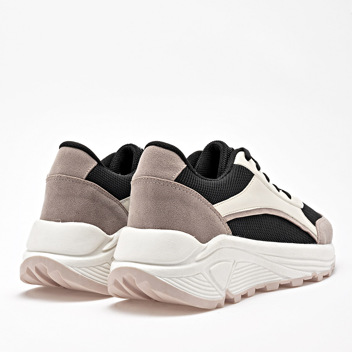 BEEN CLASS 19287 MUJER TENIS CASUAL PLATAFORMA 4 CM COLOR NEGRO LATE ROSA