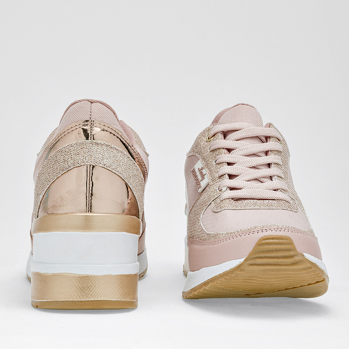 SUGO 1700 MUJER TENIS CASUAL PLATAFORMA 5 CM COLOR MAQUILLAJE ORO ROSA